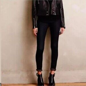 Ag Adriano Goldschmied Knit Luxe Denim Black Leggings Size 27R